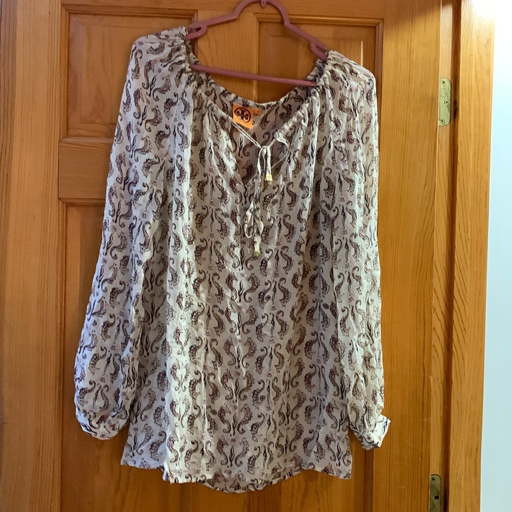 Tory Burch Seahorse Tunic - Size 12 - Picture 1 of 8